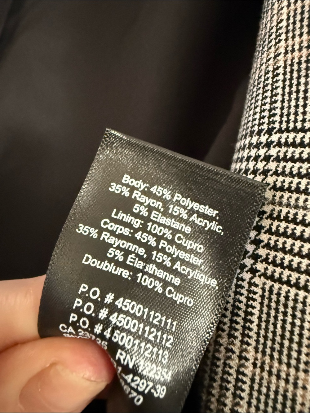 Aritzia Babaton “Trent” Grey Brown Plaid Trench Coat Size 0 - Picture 8 of 11
